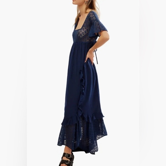 NWT! $108 Free People Bring the Romance Handkerchief Boho Maxi Dress Size M - Picture 3 of 10